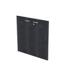 Jeu de 2 portes pour bibliothèque basse - anthracite