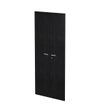 Jeu de 2 portes pour bibliothèque haute - anthracite
