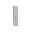 2012349514689-Armoire vestiaire 2 portes - H185 x L40 x P52 cm - Gris--0