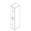 2012349514689-Armoire vestiaire 2 portes - H185 x L40 x P52 cm - Gris--2