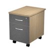 Caisson mobile en bois - Largeur 43 cm - 2 tiroirs - Anthracite