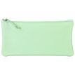 Clairefontaine - Trousse plate - cuir teinté - vert pistache