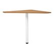 Angle de liaison de bureau 90° YES ! - Pied fixe blanc - Merisier