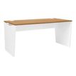 3483600722171-Bureau YES ! - 120 cm - Pieds panneaux fixes - Merisier-Angle gauche-0