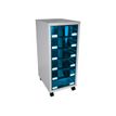 Module de rangement à roulettes 6 tiroirs - anthracite/bleu