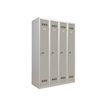 Vestiaire Industrie Propre - 4 portes - 180 x 120 x 50 cm - gris/gris