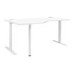 Bureau compact 90° à gauche YES ! - 160 cm - Pieds métal fixes - Blanc