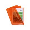 3157400097226-Exacompta - 100 Pochettes coin - A4 - 13/100 - orange-Avant-0