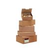50 Boîtes postales d'expédition - 15 cm x 10 cm x 7 cm - kraft brun - Logistipack