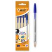 BIC Cristal - 4 Stylos à bille - bleu - 1 mm - pointe moyenne
