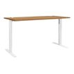 Bureau YES ! - 140 cm - Pieds ajustables blancs - Merisier