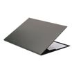 3338805009728-L'Agenda Moderne Satiny - Sous-main à rabat - 56 x 38 cm - gris - Quo Vadis-Angle gauche-0