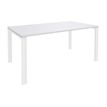 Bureau simple IRIS - L160 cm - Pieds blanc - plateau Blanc perle