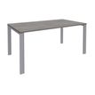 Bureau simple IRIS - L120 cm - Pieds aluminium - plateau imitation Chêne gris