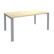 Bureau simple IRIS - L120 cm - Pieds aluminium - plateau imitation Erable