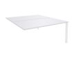 Bureau Bench IRIS - L180 cm - Plan suivant - Pieds blanc - plateau Blanc perle