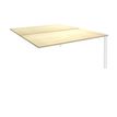 Bureau Bench IRIS - L180 cm - Plan suivant - Pieds blanc - plateau imitation Erable