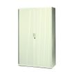 0000793677045-Armoire haute à rideaux - L120  x H198 x P43 cm - 4 tablettes - beige--0