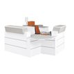 3483600288912-Banque d'accueil en angle à 90° SUNDAY - L83 x H74 x P83 - Gris--1