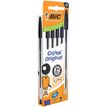 3086123734678-BIC Cristal Original - 5 Stylos à bille - noir - 1 mm - pointe moyenne--1