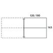 3253310163294-Bureau double STEELY - L180 cm - Double face Suivant - Pieds blanc - plateau imitation Chêne gris--2