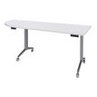3253310160521-Table de réunion abattantes angle à gauche - L200 x P80 cm - pied alu - plateau blanc perle--0