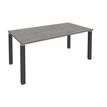 Bureau droit EXPRIM - L180 cm - Plateau imitation Chêne gris - Pieds carbone