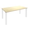 Bureau droit EXPRIM - L140 cm - Plateau imitation Erable - Pieds blanc