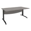 Bureau droit IDRA - L160 cm - Pieds anthracite - plateau imitation Chêne gris