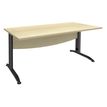 Bureau droit IDRA - L160 cm - Pieds anthracite - plateau imitation Erable