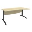 Bureau droit IDRA - Vague à droite - L160 cm - Pieds anthracite - plateau imitation Erable