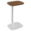 3253310179738-Gueridon ILO - L40xP30xH66cm - pieds blanc - finition noyer--0