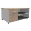 3253310147546-Console mobile INEO JET UP Bureau Vallée - L100 X H63 X P60 cm - 2 tiroirs dont 1 personnalisable en option - Finition imita--0