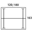 0404000121619-Bureau Bench IRIS - L120 cm - Plan de départ - Pieds aluminium - plateau imitation Hêtre--5