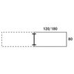 0404000121442-Bureau simple IRIS - L180 cm - Plan suivant - Pieds blanc - plateau imitation Chêne clair--1