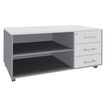 3253310148727-Console mobile EXPRIM/LOFTER/LEVEL - L120 x H63 x P60 cm - 3 tiroirs - coté aluminium - finition façade et d--0