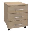 Caisson mobile EXPRIM/LOFTER/LEVEL - L43 x H56 x P60 cm - 3 tiroirs - Imitation Chêne clair