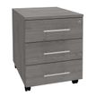 Caisson mobile EXPRIM/LOFTER/LEVEL - L43 x H56 x P60 cm - 3 tiroirs - Imitation Chêne gris
