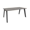Bureau simple STEELY - L120 cm - Pieds carbone - plateau imitation Chêne gris