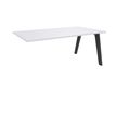 Bureau simple STEELY - L160 cm - Bureau suivant - Pieds carbone - plateau Blanc perle