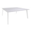 Bureau double STEELY - L140 cm - Double face Depart - Pieds blanc - plateau Blanc Perle