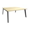 Bureau double STEELY - L160 cm - Double face Depart - Pieds carbone - plateau imitation Erable