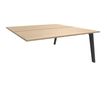 Bureau double STEELY - L120 cm - Double face Suivant - Pieds carbone - plateau imitation Chêne clair