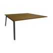 Bureau double STEELY - L180 cm - Double face Suivant - Pieds carbone - plateau imitation noyer
