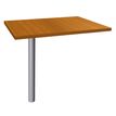 0400793981669-Extension IDRA/DUAL sur pied tube - 80 x 60 cm - Pied alu - plateau imitation Merisier--0