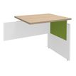 Retour direct pour Bureau INEO JET UP Bureau Vallée - Réglable en hauteur - L80 x H74/78/82 x P60 cm - Pieds Blanc/anis - plateau imitation chêne clair