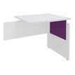 Retour direct pour Bureau INEO JET UP Bureau Vallée - Réglable en hauteur - L80 x H74/78/82 x P60 cm - Pieds Blanc/violine - plateau blanc perle