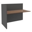 Banque d'accueil Module de départ haut OLA - L162,5 x H112 x P82,5 cm - structure carbone, plateau noyer
