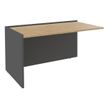 Banque d'accueil Module de départ bas OLA - L162,5 x H75,5 x P82,5 cm - structure carbone, plateau chêne clair