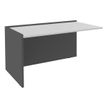 Banque d'accueil Module de départ bas OLA - L162,5 x H75,5 x P82,5 cm - structure carbone, plateau blanc perle